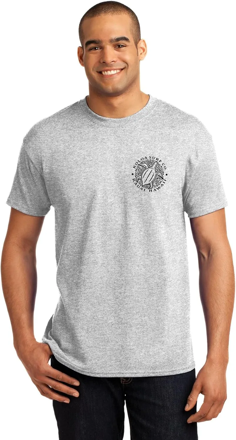 Koloa Surf Hawaiian Honu Turtle Logo Cotton T-Shirts in Regular, Big and Tall