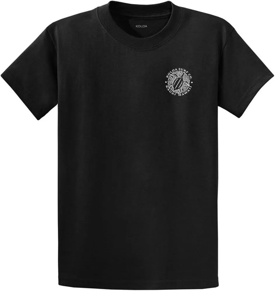 Koloa Surf Hawaiian Honu Turtle Logo Cotton T-Shirts in Regular, Big and Tall