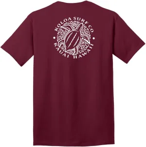 Koloa Surf Hawaiian Honu Turtle Logo Cotton T-Shirts in Regular, Big and Tall