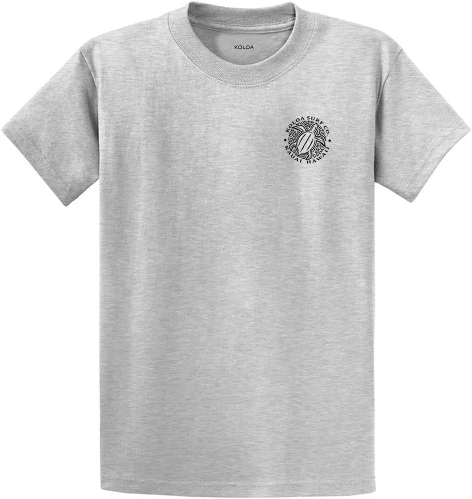 Koloa Surf Hawaiian Honu Turtle Logo Cotton T-Shirts in Regular, Big and Tall