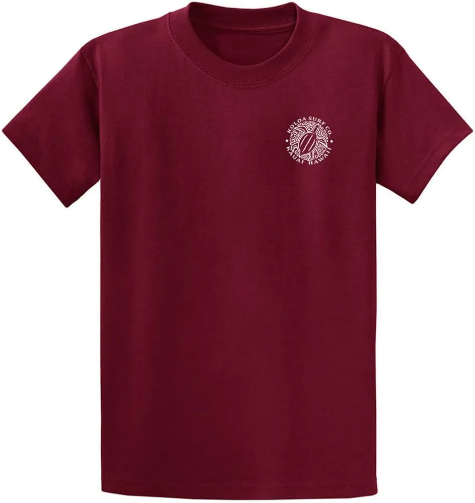 Koloa Surf Hawaiian Honu Turtle Logo Cotton T-Shirts in Regular, Big and Tall