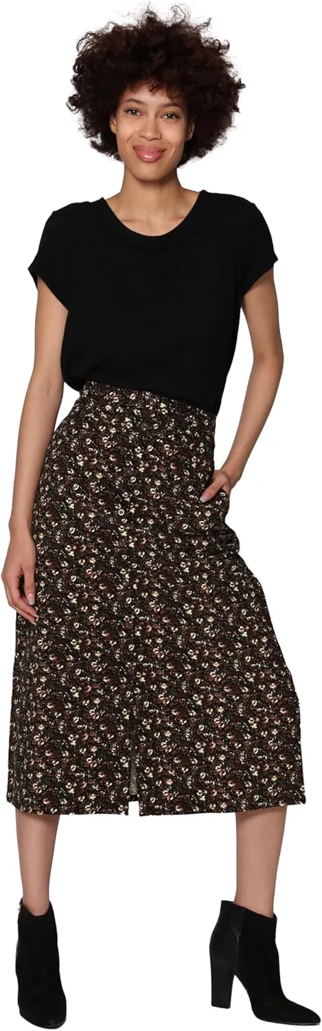 LA CERA Women's Corduroy Skirt