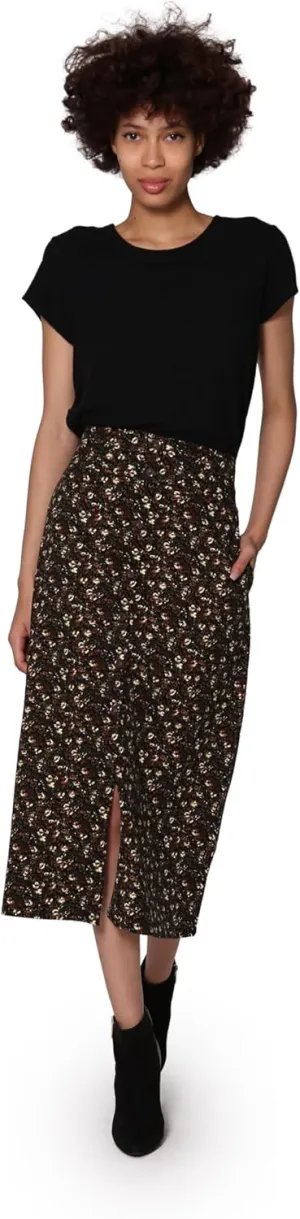 LA CERA Women's Corduroy Skirt