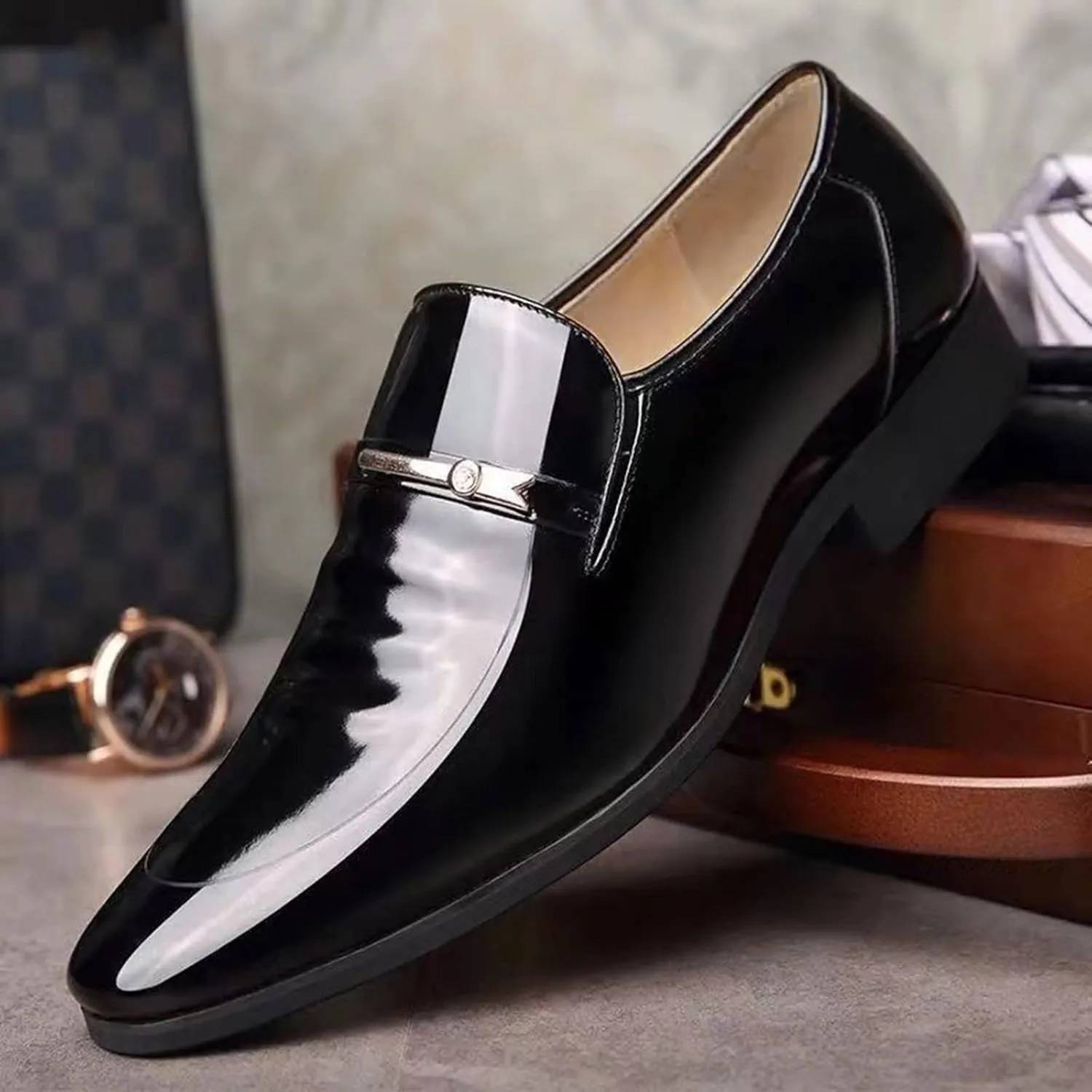Leather Shoes for Men Comfort Soft Solid Leisure Working Driving Formal Sneakers Shoe