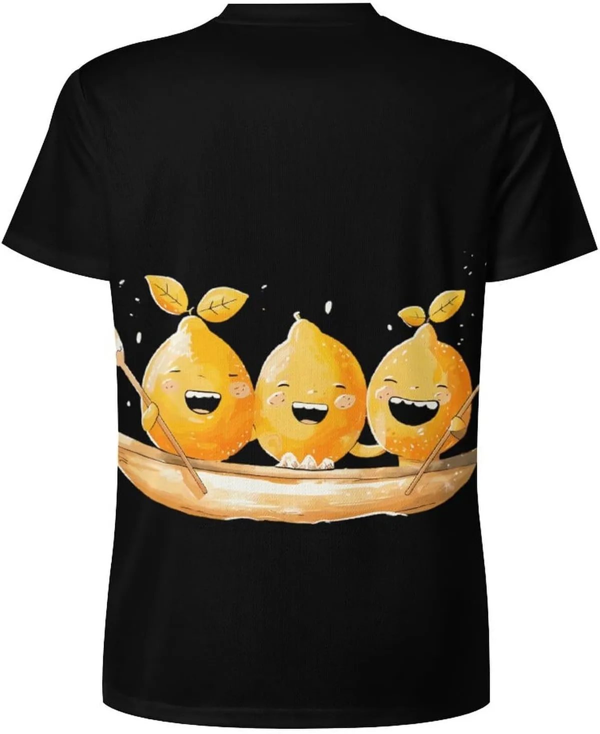 Lemon Boating Funny Lemonade Men's Short Sleeve Tee Casual Crew Neck T-Shirts Summer Workout Tops Graphic