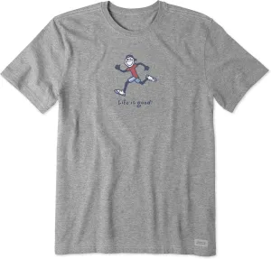 Life is Good Men's Crusher Tee, Short Sleeve Cotton Graphic T-Shirts, Running Jake