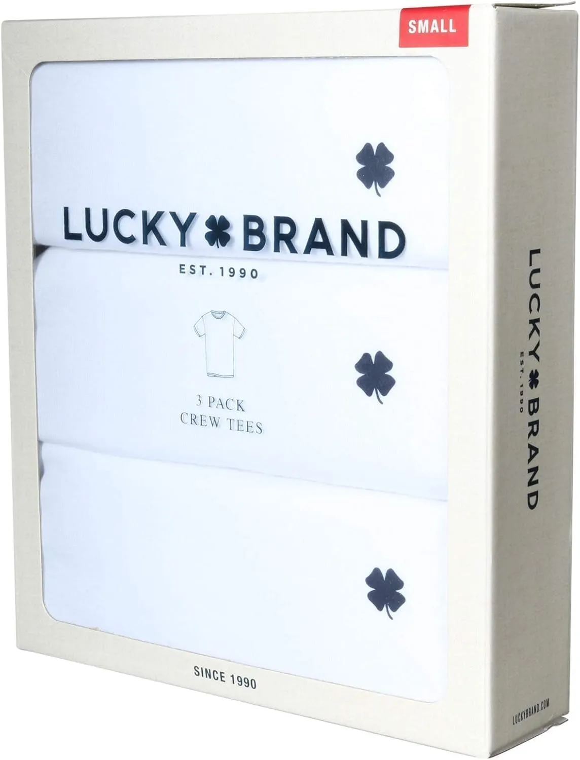 Lucky Brand Men's Undershirt - 3 Pack Basic Short Sleeve T-Shirts - Cotton Crewneck and V-Neck Undershirts for Men (S-XL)