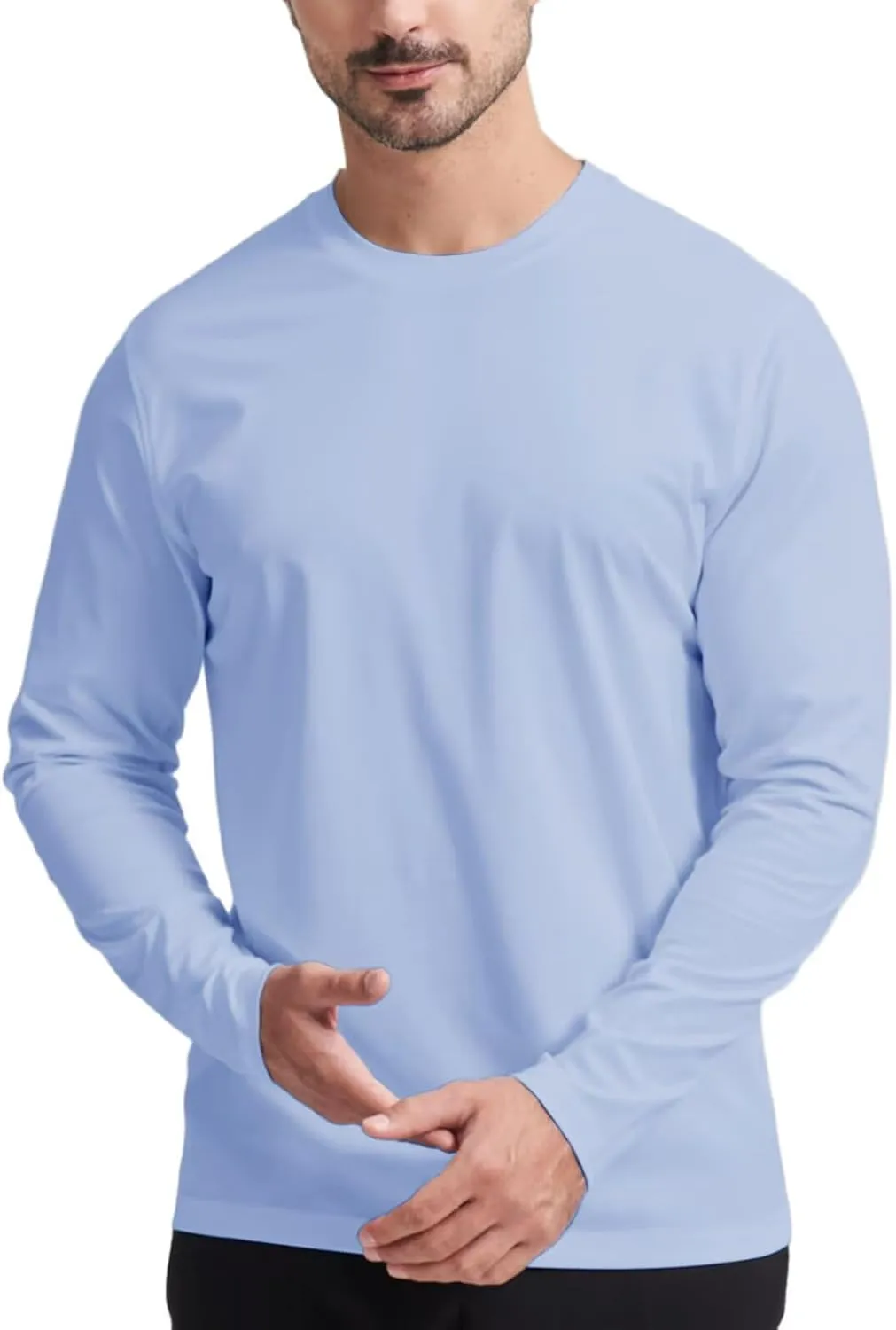 M MAELREG Mens T Shirt Moisture Wicking Short and Long Sleeve Lightweight Casual Crewneck Golf Tee Shirts for Men