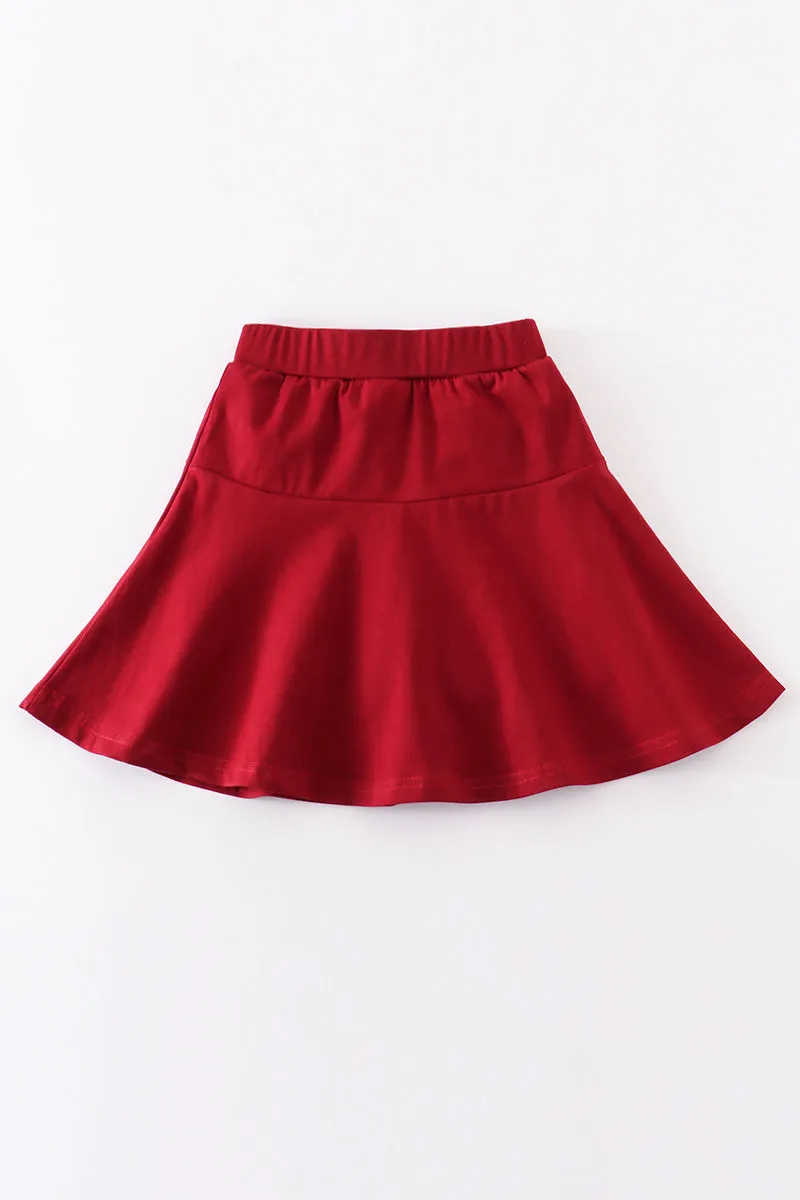 Maroon Basic Skort