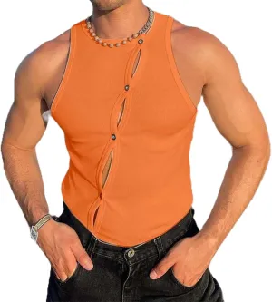 Men Fashion Tank Top Summer Streetwear Sexy Sleeveless T Shirts Vintage Tee Vest