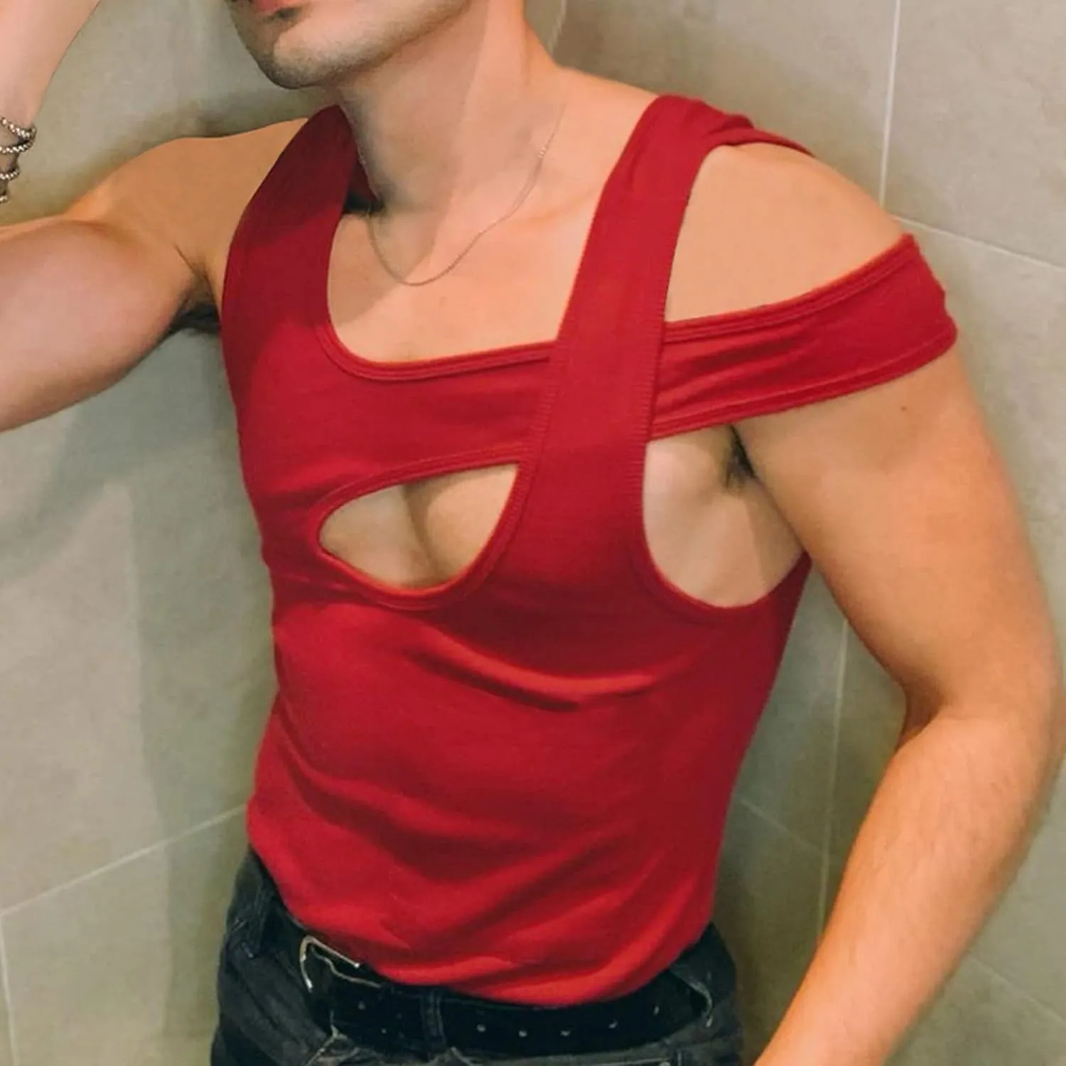 Men Fashion Tank Top Summer Streetwear Sexy Sleeveless T Shirts Vintage Tee Vest