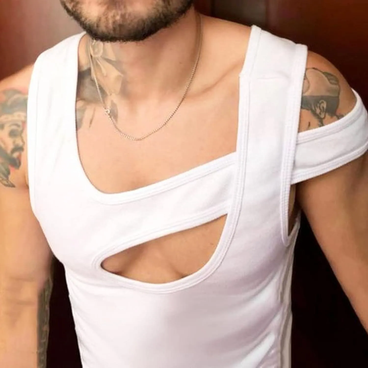 Men Fashion Tank Top Summer Streetwear Sexy Sleeveless T Shirts Vintage Tee Vest
