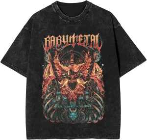 Men Vintage Oversized Drop Shoulder Novelty T-Shirts Loose Wash Solid Tee Tops
