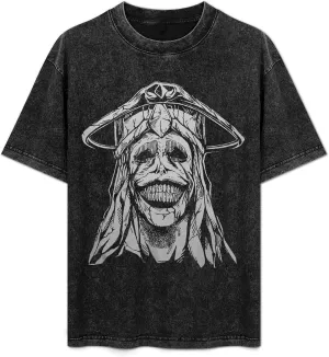 Men Vintage Oversized Drop Shoulder Short Sleeve Novelty T Shirt Loose Top