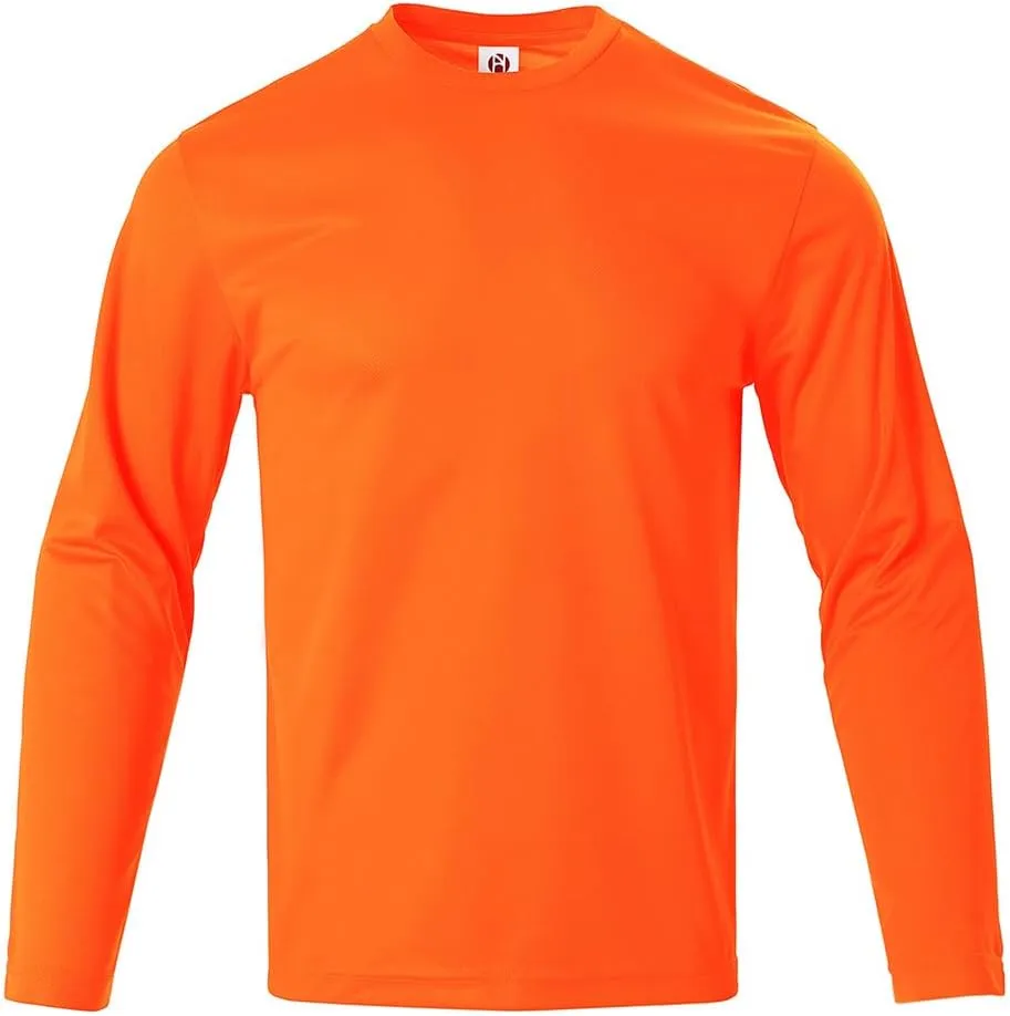 Mens Active Athletic T-Shirts Quick Dry Crew Neck Tees Fishing Hiking Long Sleeve Shirt Multipack