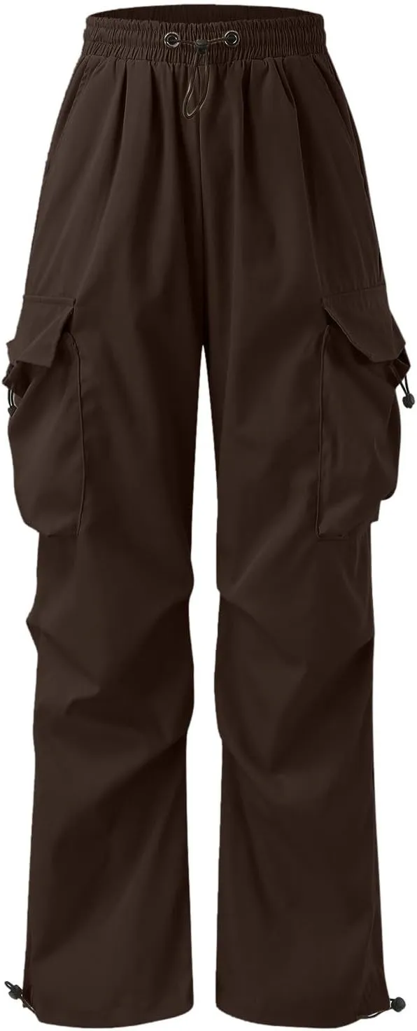 Men's Baggy Cargo Pants Casual Cotton Stretch Elastic Waist Pant Hiking Pant Multi Pockets