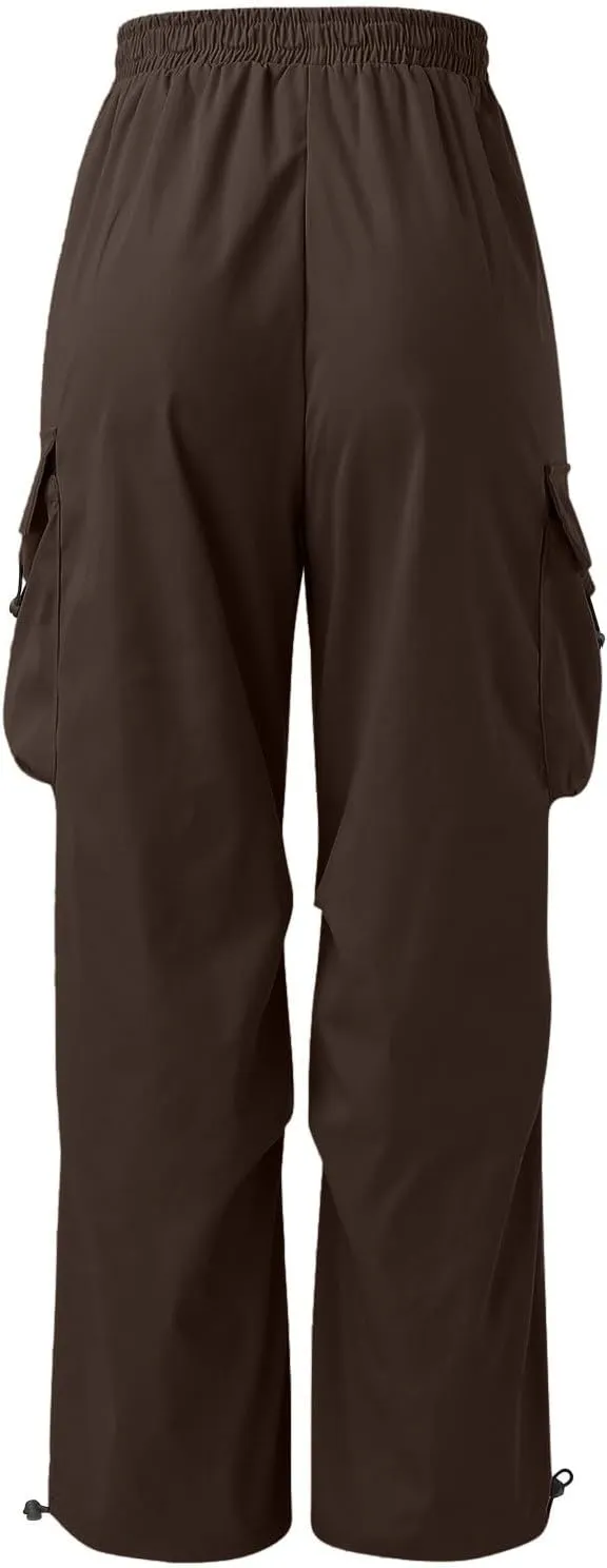 Men's Baggy Cargo Pants Casual Cotton Stretch Elastic Waist Pant Hiking Pant Multi Pockets