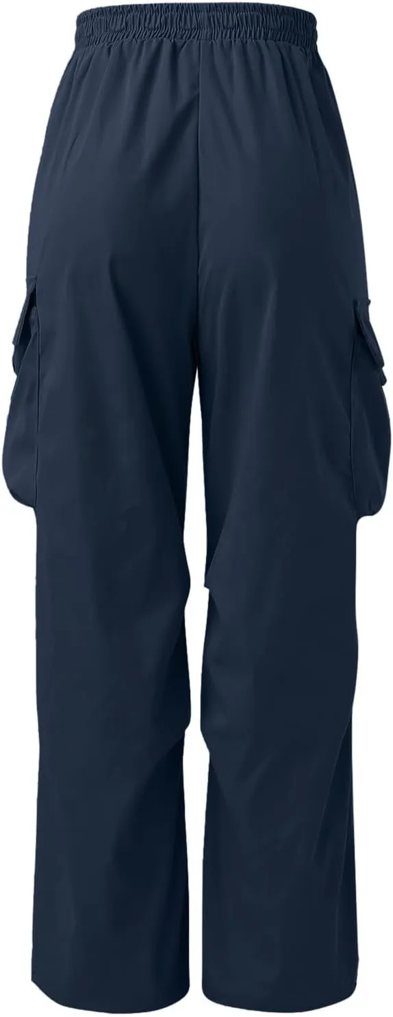 Men's Baggy Cargo Pants Casual Parachute Pant Cotton Loose Fit Harem Joggers with Multiple Pockets