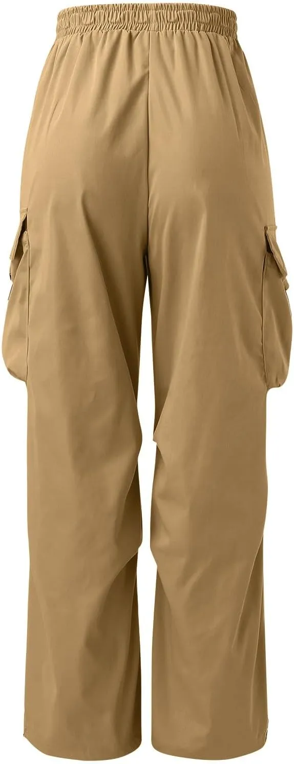Men's Baggy Cargo Pants Casual Parachute Pant Wide Leg Loose Fit Joggers Multi Pockets