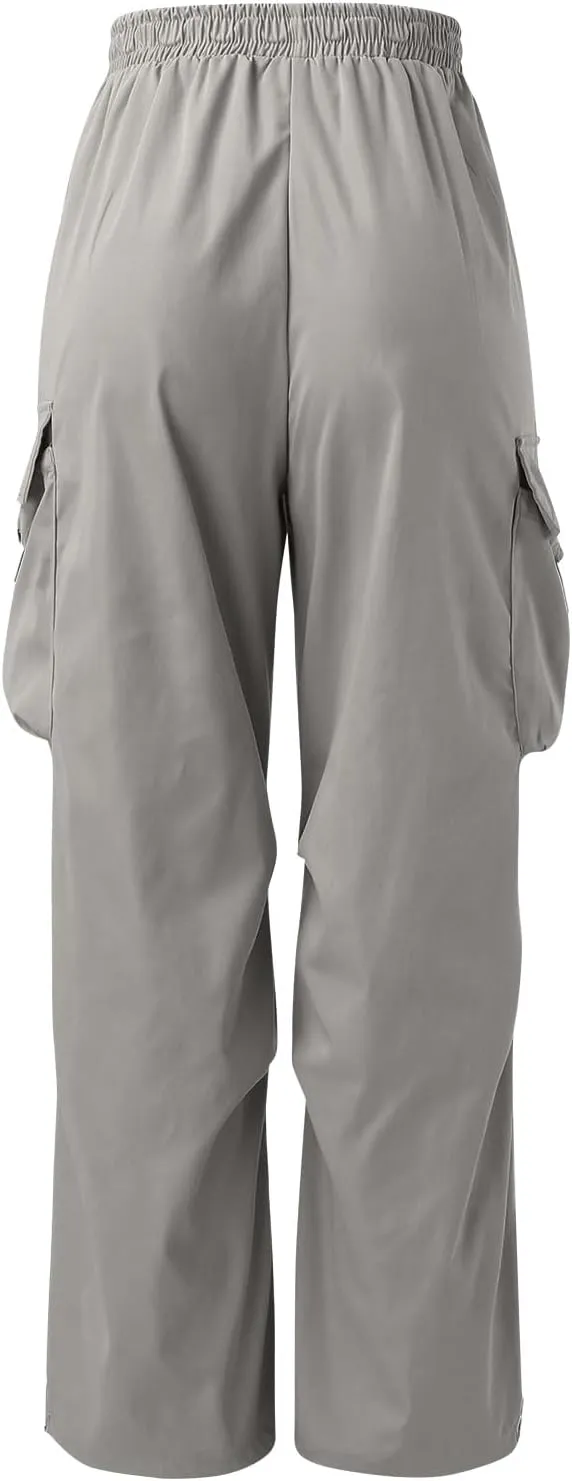 Men's Baggy Cargo Pants Casual Parachute Pant Wide Leg Loose Fit Joggers Multi Pockets