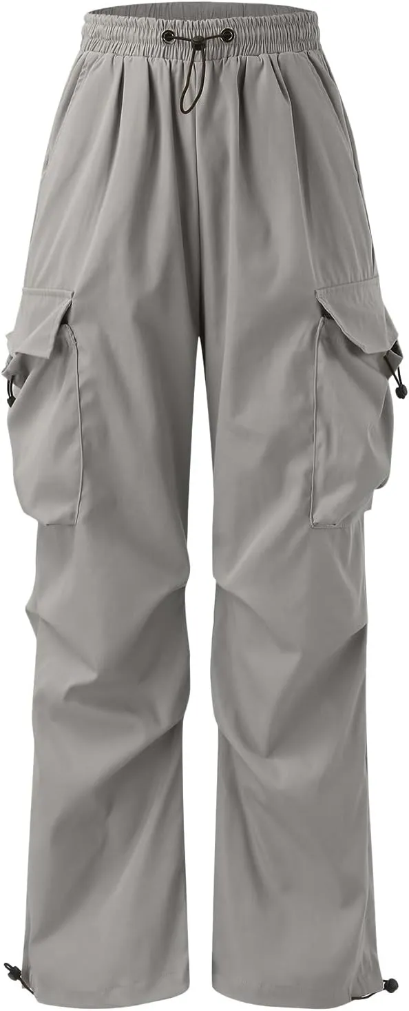 Men's Baggy Cargo Pants Casual Parachute Pant Wide Leg Loose Fit Joggers Multi Pockets