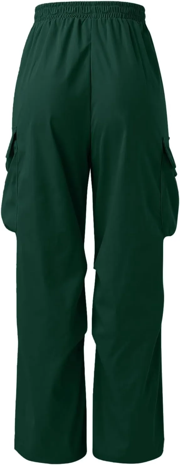 Men's Baggy Cargo Pants Casual Parachute Pant Wide Leg Loose Fit Joggers Multi Pockets