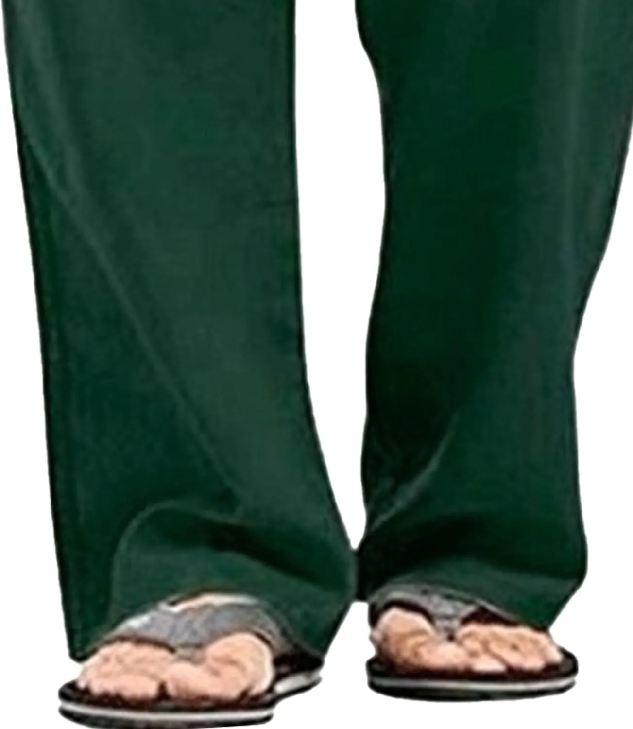Men's Baggy Cotton Linen Summer Pants Drawstring Solid Beach Trousers Straight Leg Casual Outdoor Sweatpants