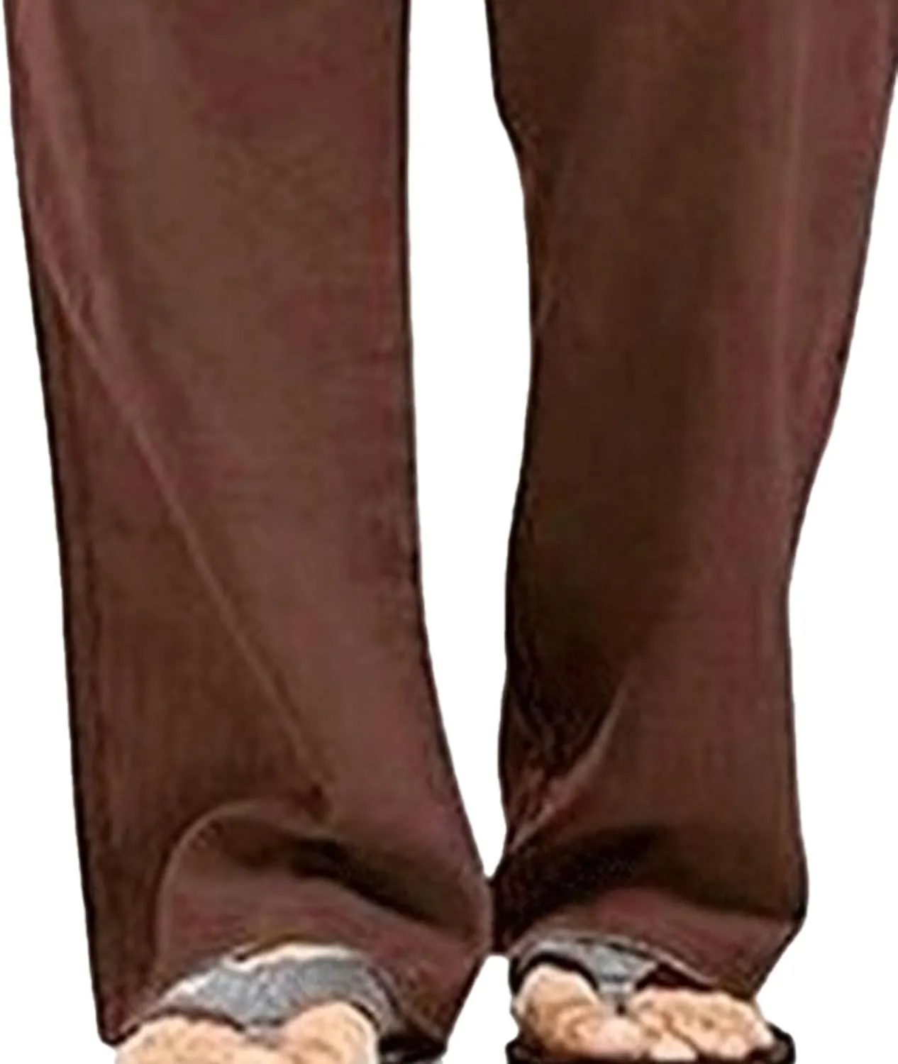 Men's Baggy Cotton Linen Summer Pants Drawstring Solid Beach Trousers Straight Leg Casual Outdoor Sweatpants