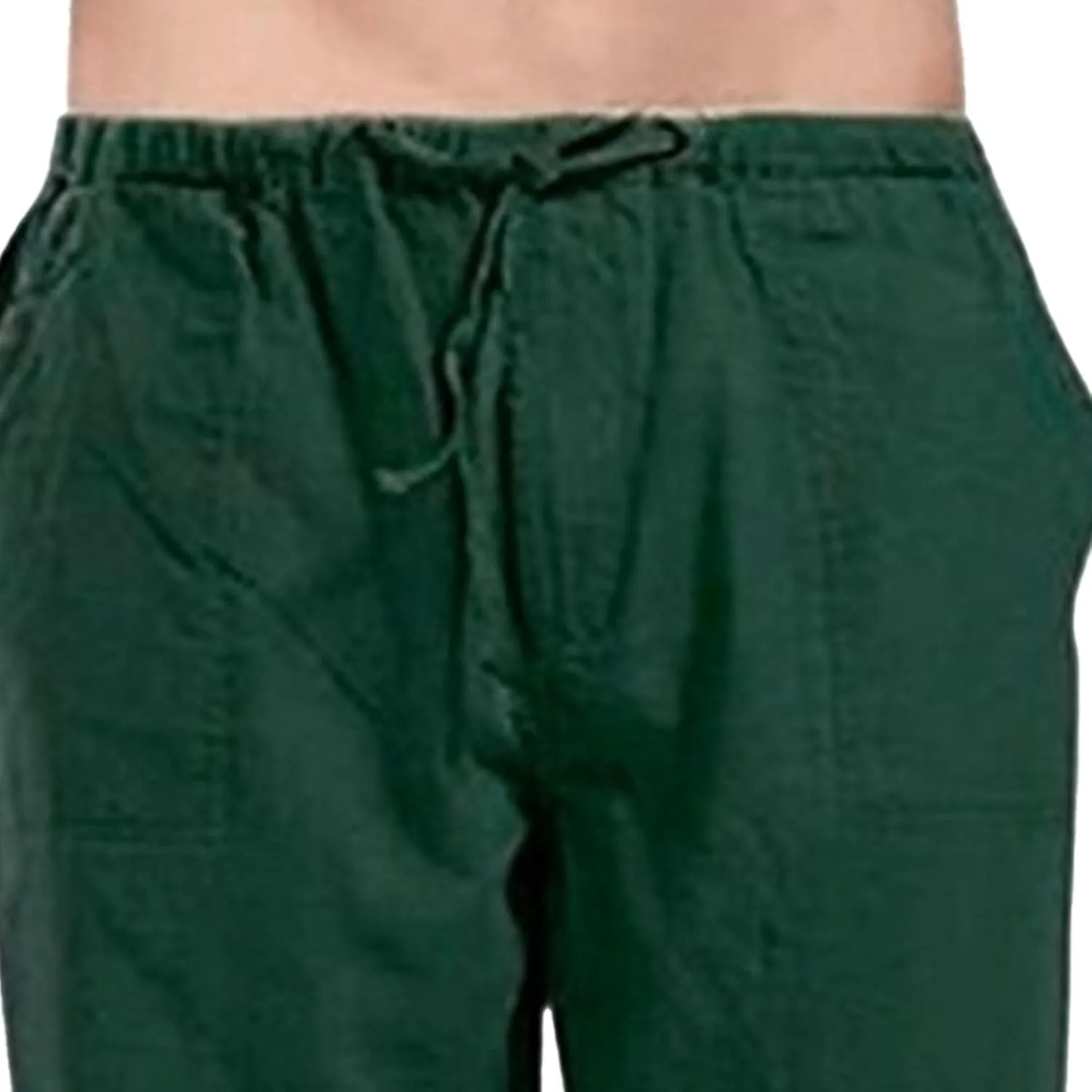 Men's Baggy Cotton Linen Summer Pants Drawstring Solid Beach Trousers Straight Leg Casual Outdoor Sweatpants
