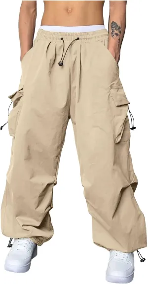 Men's Cargo Pants Casual Stretch Elasticated Waist Pant Combat Work Pant with Pockets