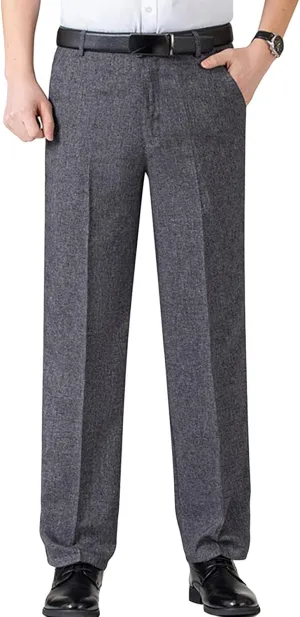 Men's Chino Flat Front Slim Fit Pant Casual Cotton Stretch Suit Pants Lightweight Skinny Fit Dress Pant (36,Dark Grey)