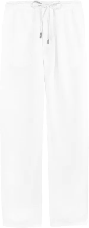 Men's Cotton Linen Drawstring Outdoor Pants Elastic Waist Solid Summer Trousers Baggy Basic Casual Sweatpants
