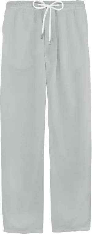 Men's Cotton Linen Drawstring Outdoor Pants Elastic Waist Solid Summer Trousers Baggy Basic Casual Sweatpants