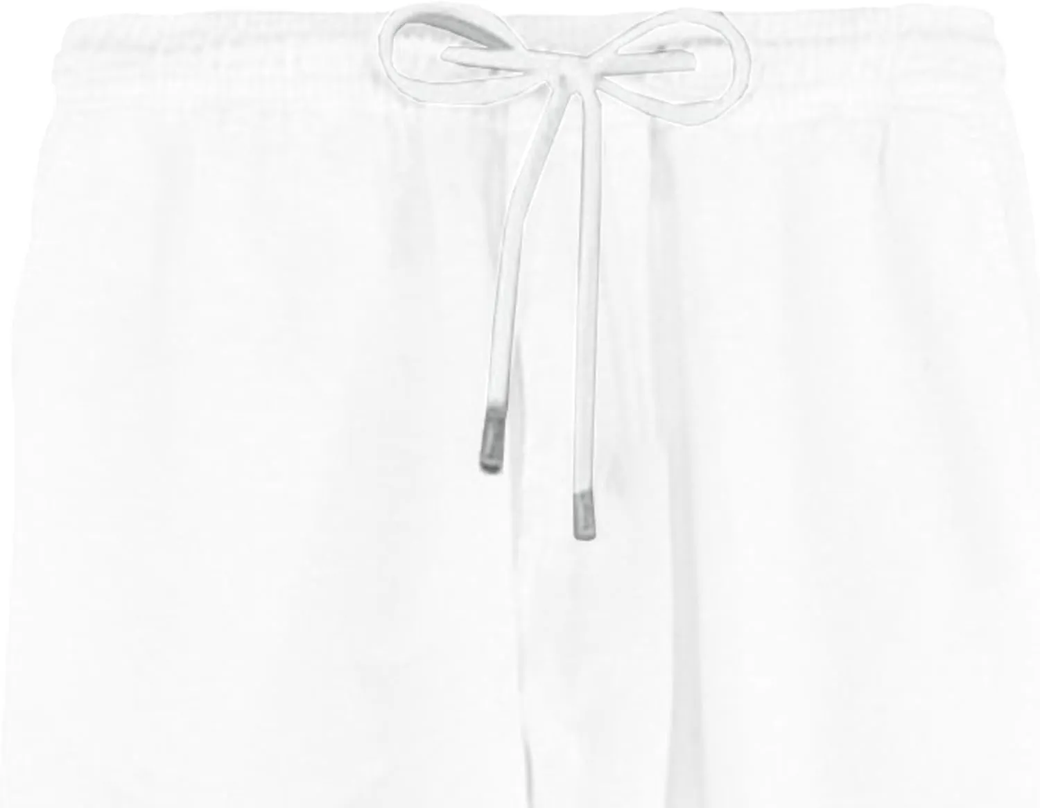 Men's Cotton Linen Drawstring Outdoor Pants Elastic Waist Solid Summer Trousers Baggy Basic Casual Sweatpants