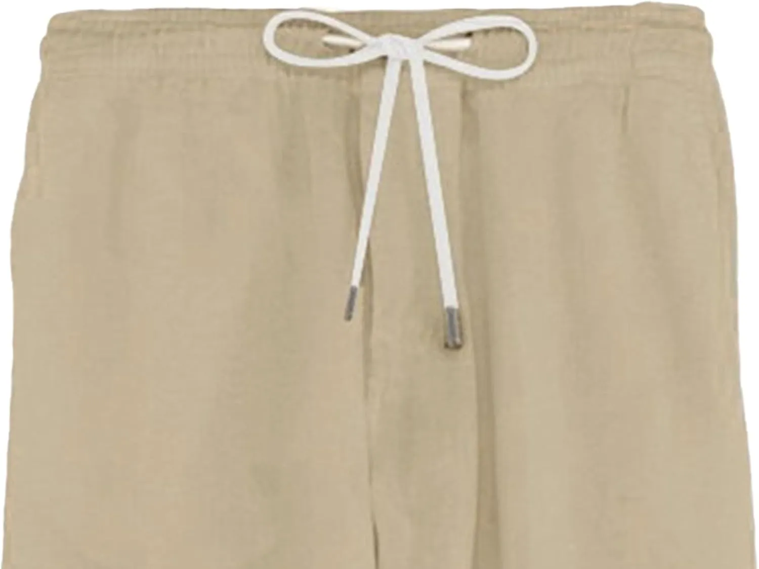 Men's Cotton Linen Drawstring Outdoor Pants Elastic Waist Solid Summer Trousers Baggy Basic Casual Sweatpants