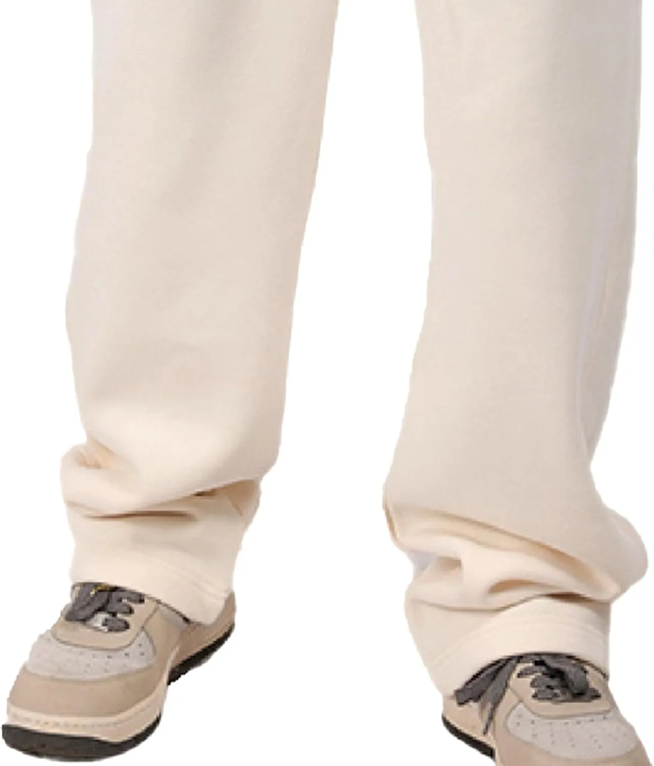 Men's Cotton Straight Leg Workout Pants Loose Fit Solid Drawstring Trousers Casual Athletic Outdoor Fall Pants