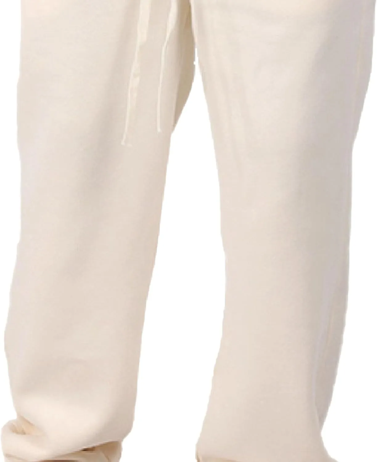 Men's Cotton Straight Leg Workout Pants Loose Fit Solid Drawstring Trousers Casual Athletic Outdoor Fall Pants