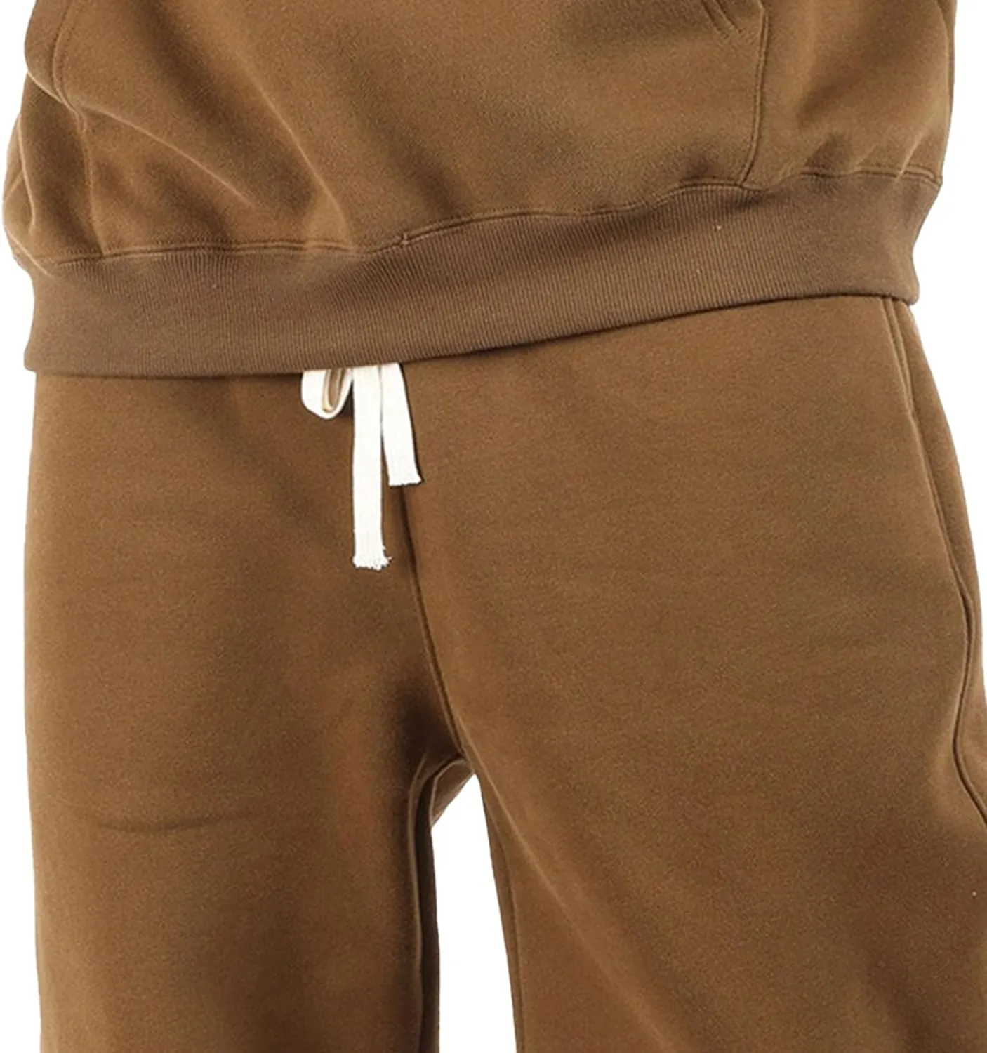 Men's Cotton Straight Leg Workout Pants Loose Fit Solid Drawstring Trousers Casual Athletic Outdoor Fall Pants