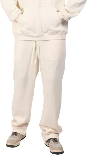 Men's Cotton Straight Leg Workout Pants Loose Fit Solid Drawstring Trousers Casual Athletic Outdoor Fall Pants