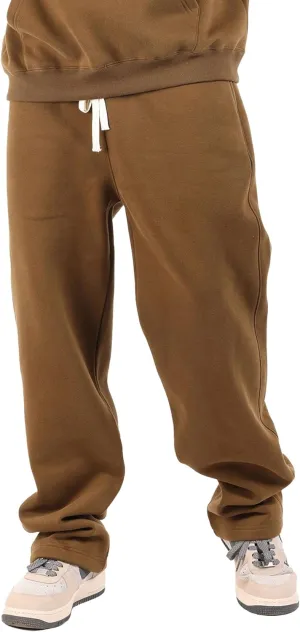 Men's Cotton Straight Leg Workout Pants Loose Fit Solid Drawstring Trousers Casual Athletic Outdoor Fall Pants