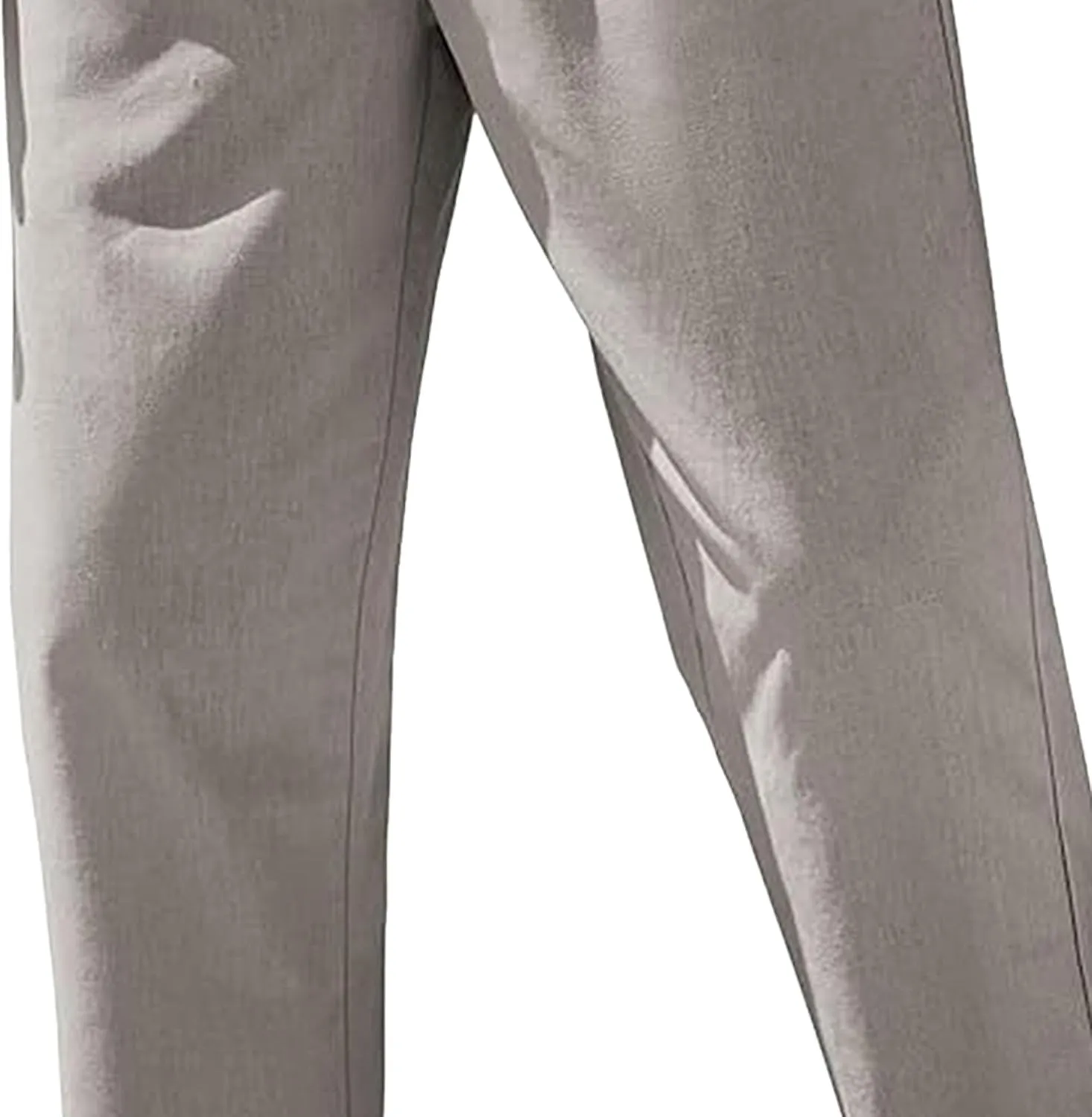 Men's Drawstring Baggy Outdoor Pants Elastic Waist Solid Summer Trousers Cotton Linen Comfort Sweatpants