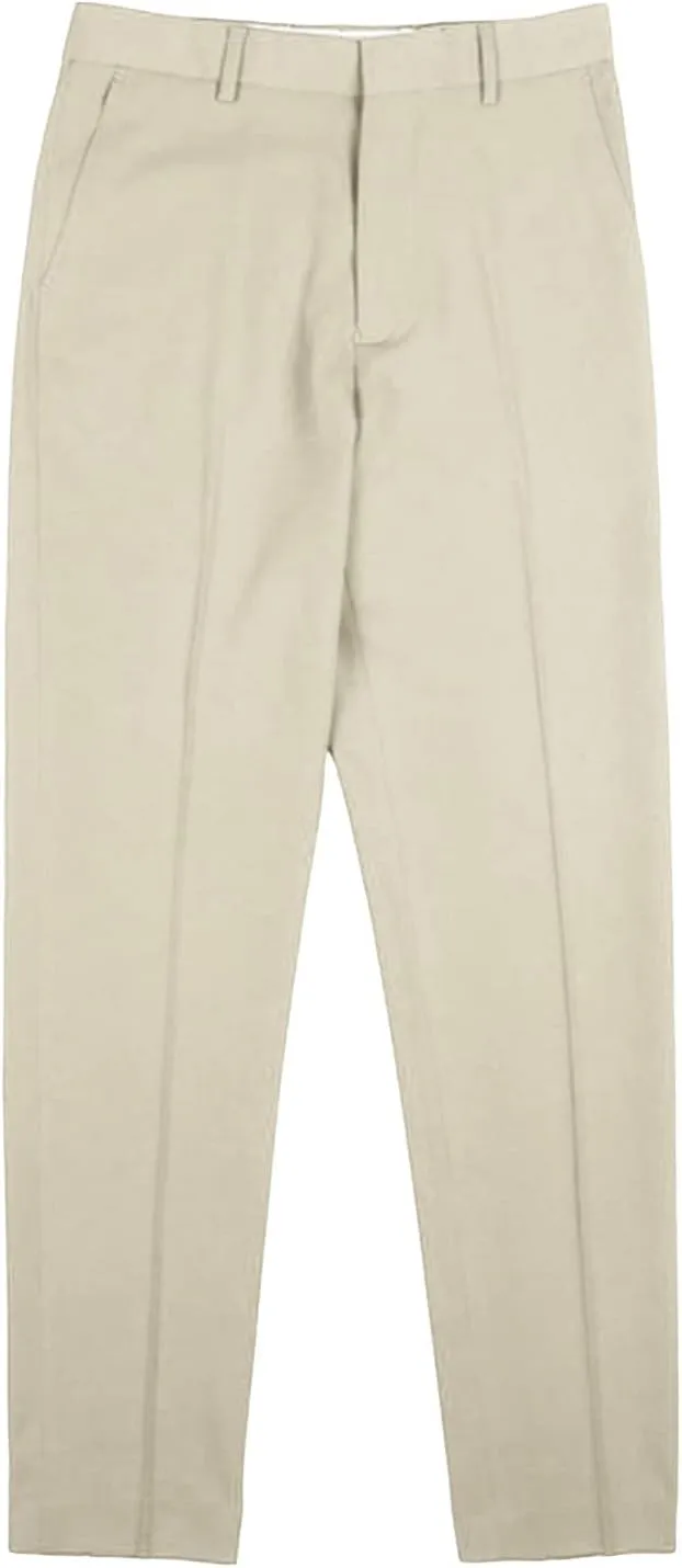 Men'S Flat Front Straight Fit Dress Pant Casual Skinny Stretch Chinos Pants Slim Fit Business Pant With Pocket (31,Apricot), Apricot, 31