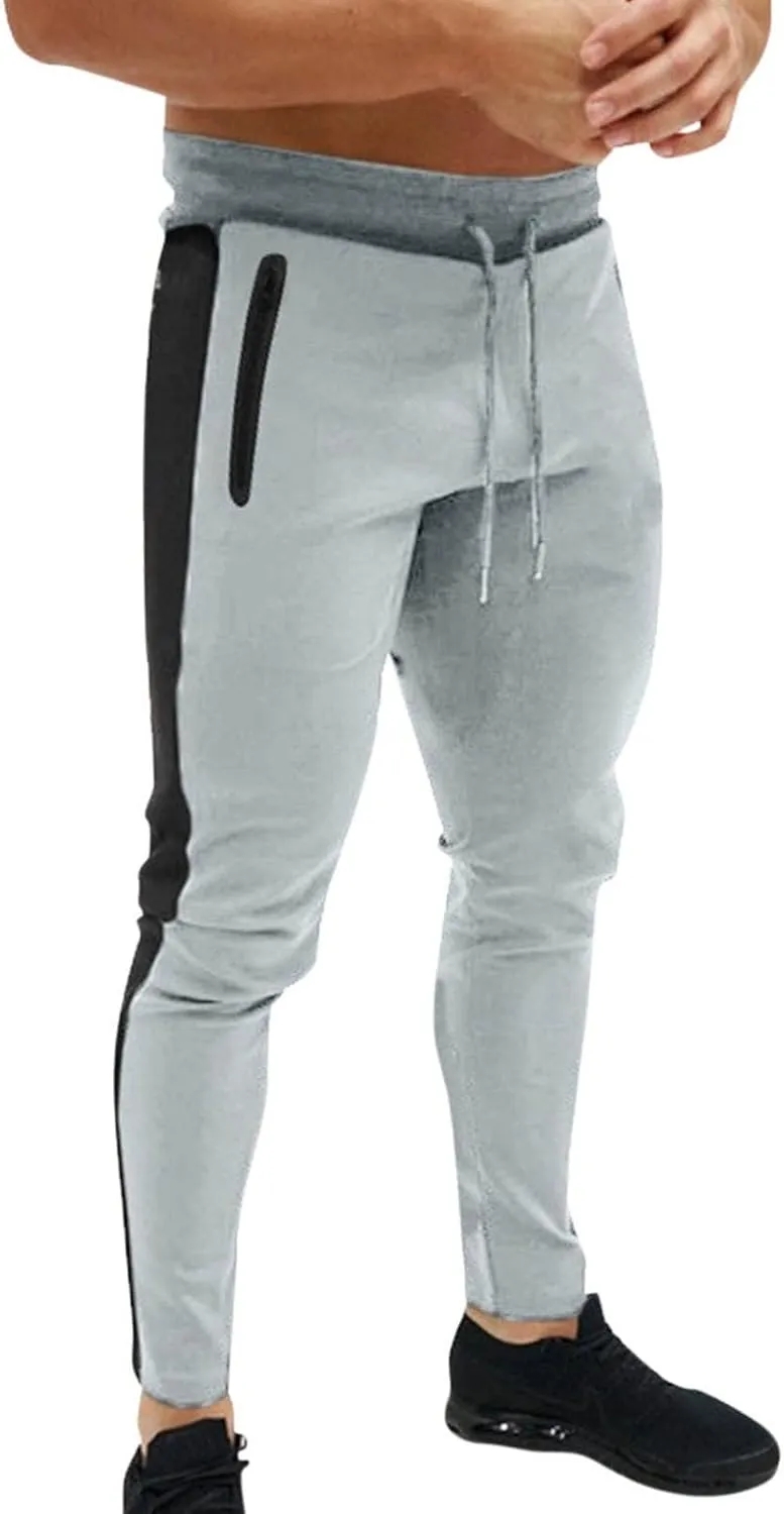 Mens Hiking Outdoor Recreation Pants Thigh Mesh Gym Jogger Pants with Zipper Pockets Mens Sweatpants Men Pants Casual
