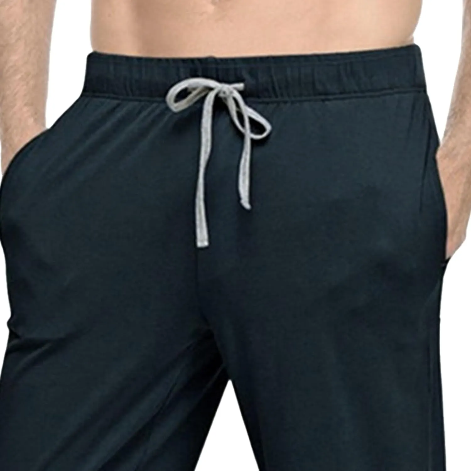 Men's Loose Fit Cotton Drawstring Yoga Pants Straight Leg Solid Casual Trousers Casual Baggy Outdoor Sweatpants