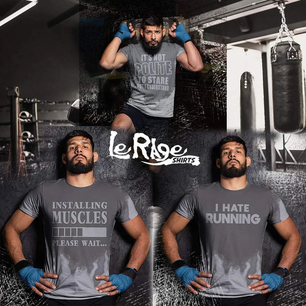 Men's Multipack Sweat Activated Funny T-Shirts with Hidden Motivational Message Plus Set of 3