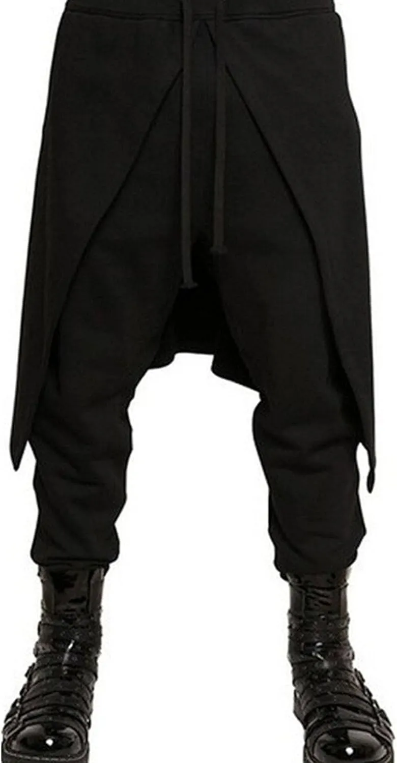 Men's Oversize Stylish Hip Hop Pants Drawstring Casual Streetwear Trousers Solid Cotton Lightweight Sweatpants
