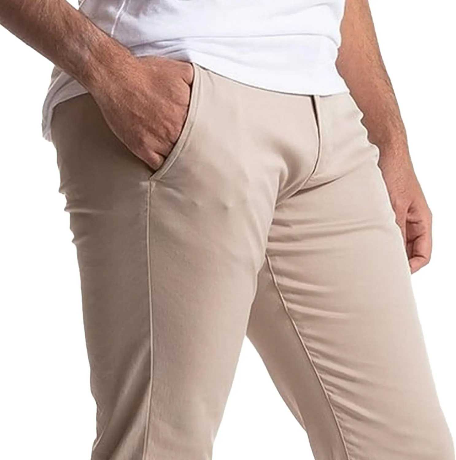 Men's Quick Dry Regular Fit Outdoor Pants Casual Straight Leg Hiking Trousers Basic Solid Summer Long Pants