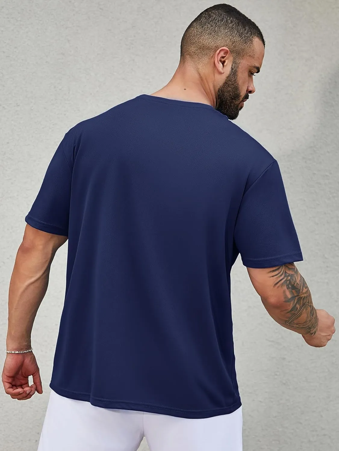 Mens Short Sleeve T-Shirts Casual Crew Neck Tee Shirt Summer Soft Running Swimming Cycling Fishing Tops