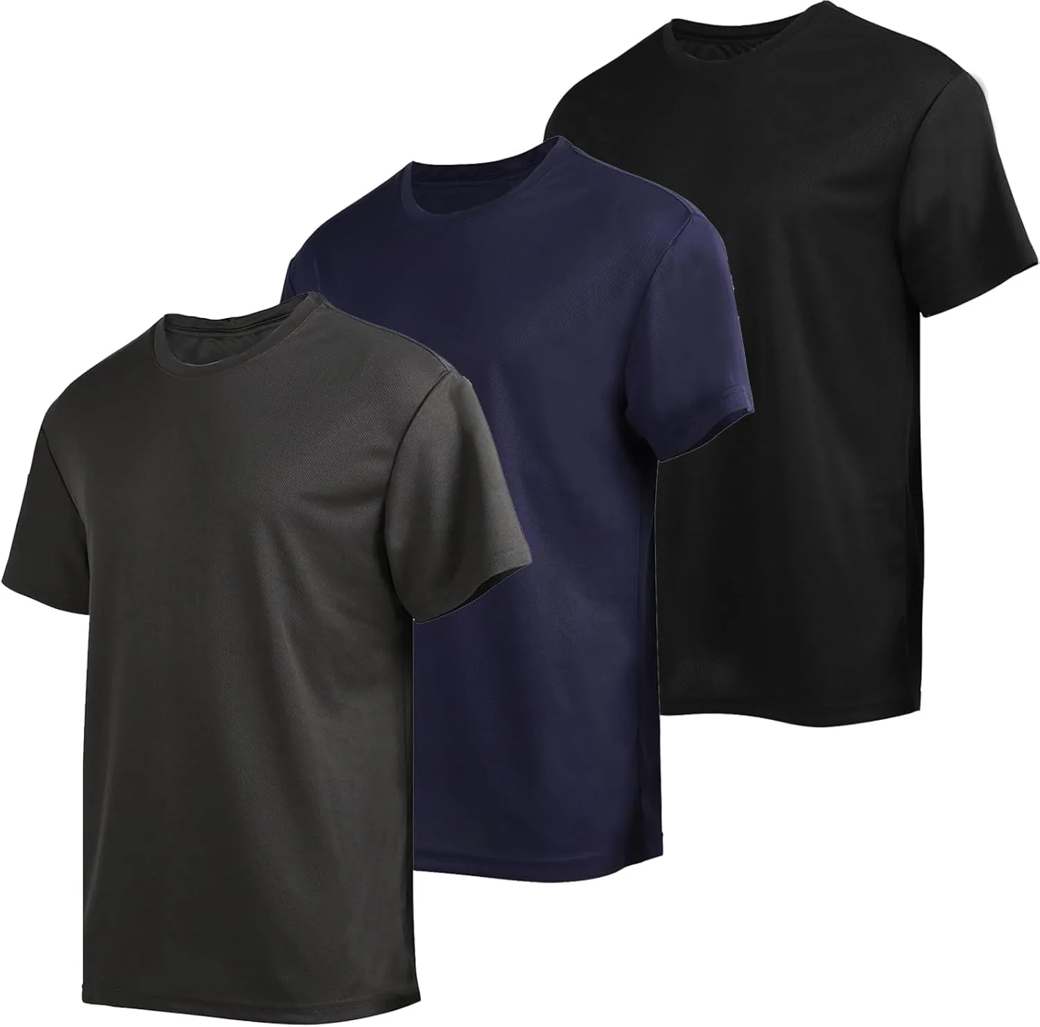 Mens Short Sleeve T-Shirts Casual Crew Neck Tee Shirt Summer Soft Running Swimming Cycling Fishing Tops