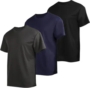 Mens Short Sleeve T-Shirts Casual Crew Neck Tee Shirt Summer Soft Running Swimming Cycling Fishing Tops